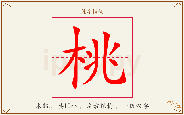 桃字图文介绍
