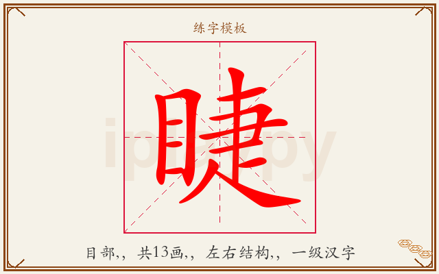 睫字图文介绍