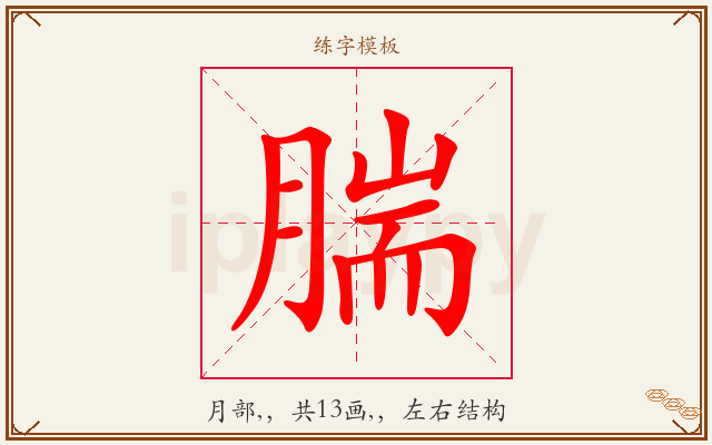 腨字图文介绍