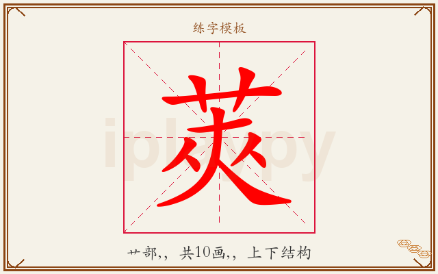莢字图文介绍