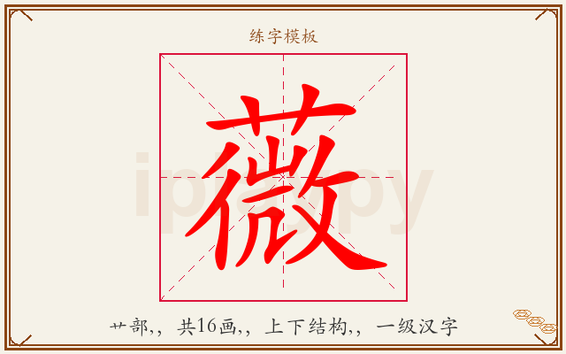 薇字图文介绍