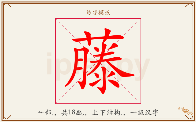 藤字图文介绍