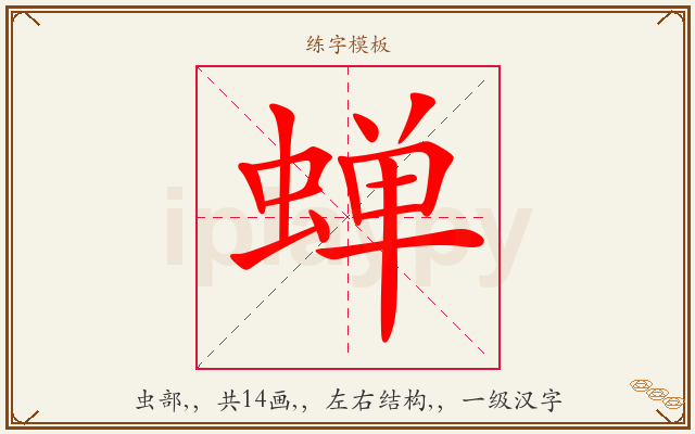 蝉字图文介绍