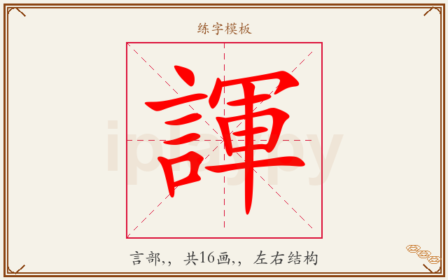 諢字图文介绍