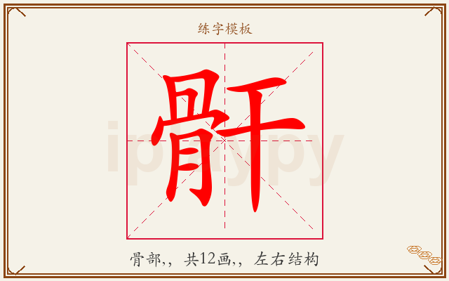 骭字图文介绍