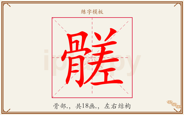 髊字图文介绍