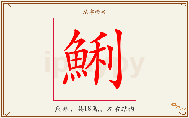 鯏字图文介绍