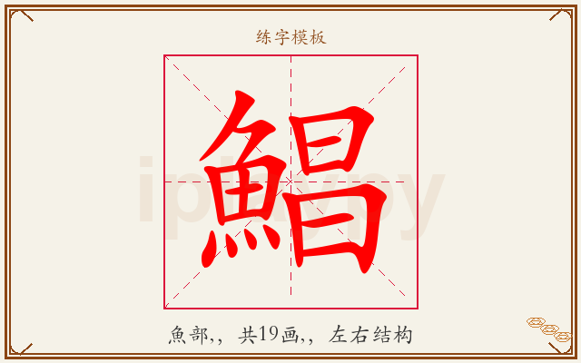 鯧字图文介绍