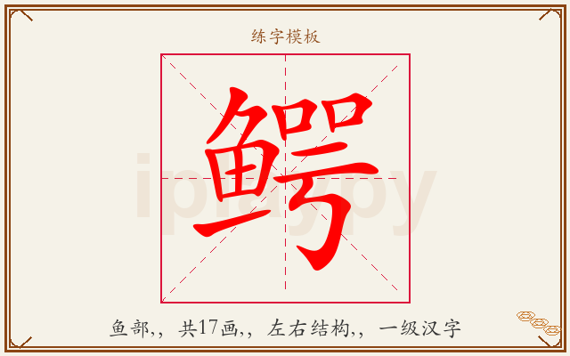 鳄字图文介绍