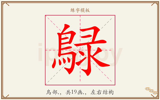 鵦字图文介绍